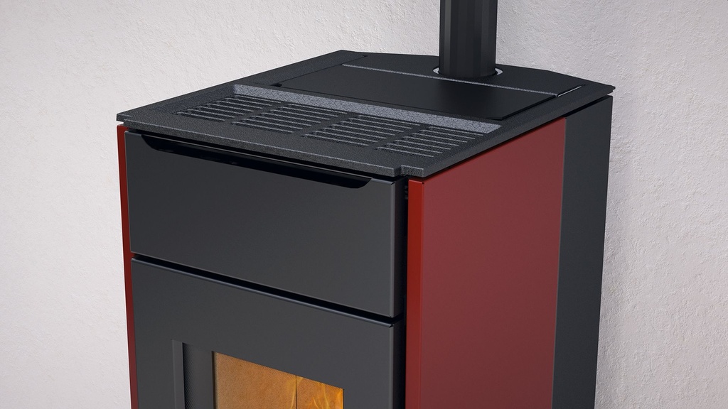 POELE A PELLETS NOBIS A8 V QUADRA TOP ANTHRACITE 7.3 KW