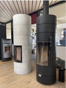 POELE BOIS CERA DESIGN RONDOTHERM TITAN NOIR 8 KW