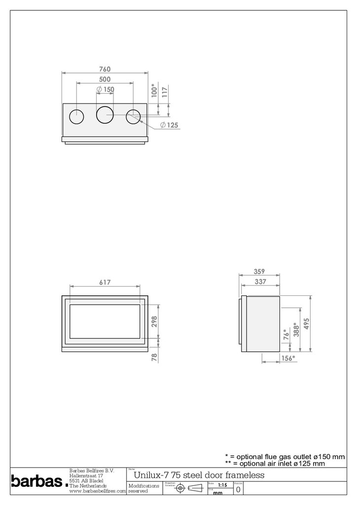 INSERT BOIS BARBAS UNILUX-7 75  