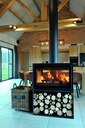 POELE BOIS JIDE MODUL-ART WOODBOX 77 PORTE NEW-LOOK 9 KW