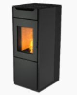 [NOB_N0028SPANEURL_ANX] POELE PELLETS NOBIS A8 V ROUND GLASS NOIR 7.3 KW