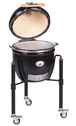 [MON_121021-BLACK] KAMADO MONOLITH CLASSIC PRO 2.0 NOIR AVEC CHARIOT