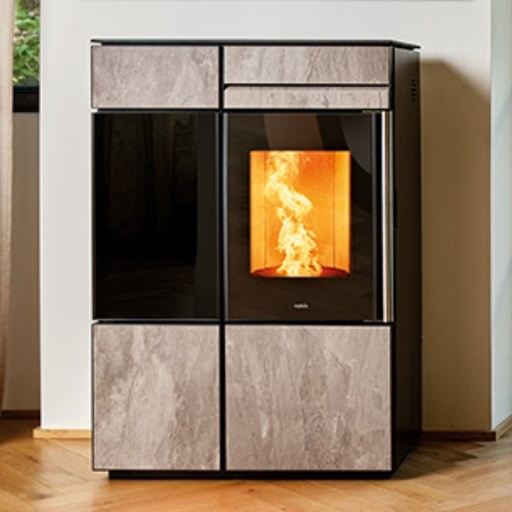 [NOB_N0029SPACEUKCBGE00] POELE PELLETS NOBIS A9 C ZENITH BLANC 8 KW